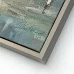 Gallery Direct At Dawn Framed Canvas by artist Silvia Vasileva with a soft grey wooden frame