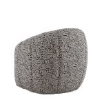 Gallery Direct Atella Tub Chair is a contemporary curved armchair in a Tula black and white pattern