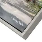 Gallery Direct Avenue of Trees Framed Canvas by artist Anthony Waller with a grey wood effect frame