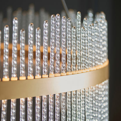 Gallery Direct Avignon Grand Pendant Light Gold, close-up of the finish and design