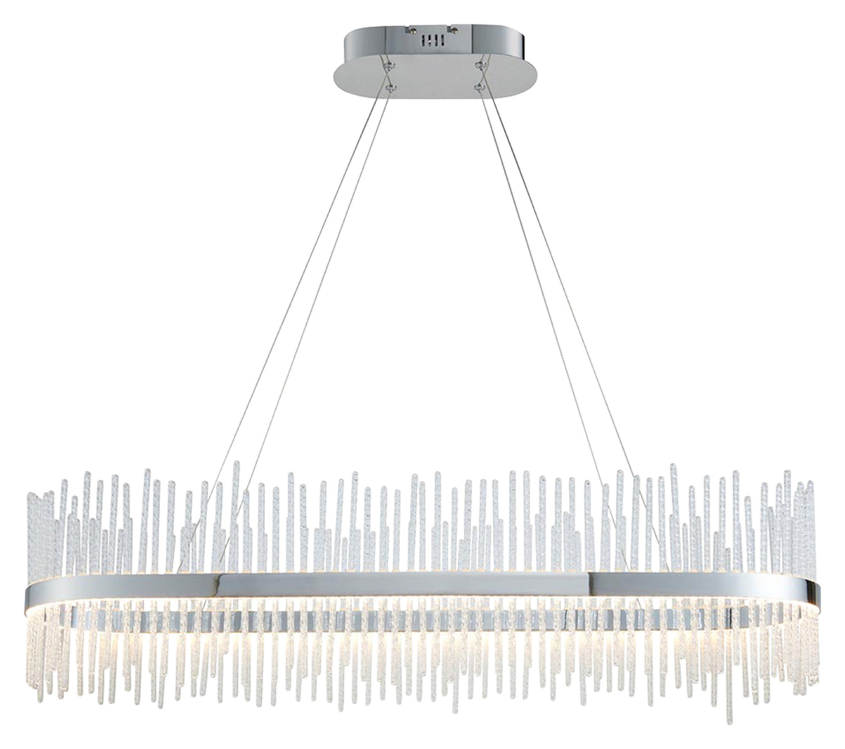 Gallery Direct Avignon Linear Pendant Light Chrome, complete product view on a white background