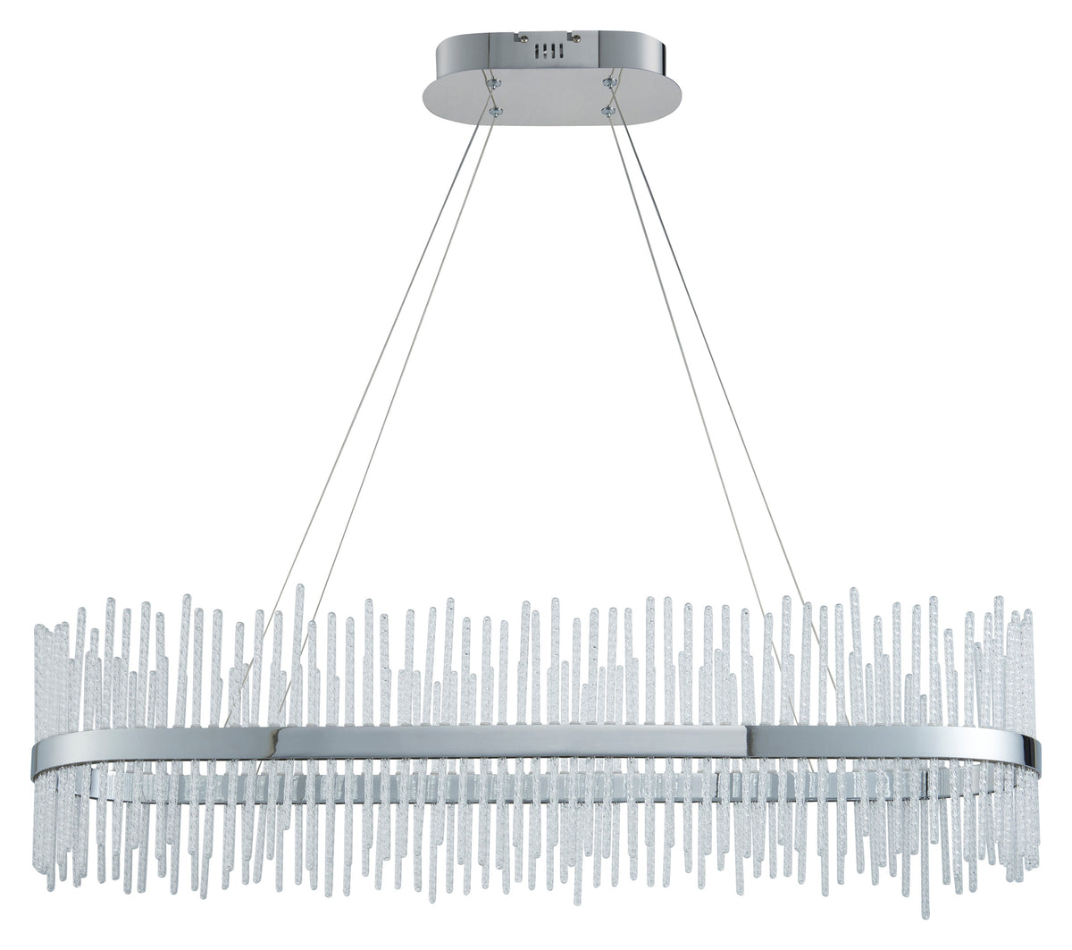 Gallery Direct Avignon Linear Pendant Light Chrome, complete product view on a white background