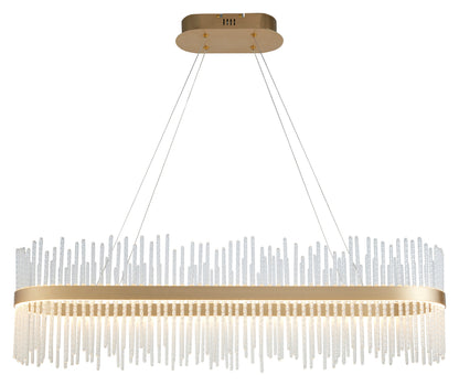 Gallery Direct Avignon Linear Pendant Light Gold, complete product view on a white background