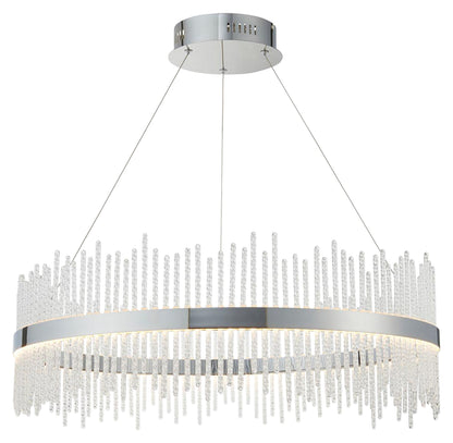 Gallery Direct Avignon Medium Pendant Light Chrome, complete product view on a white background