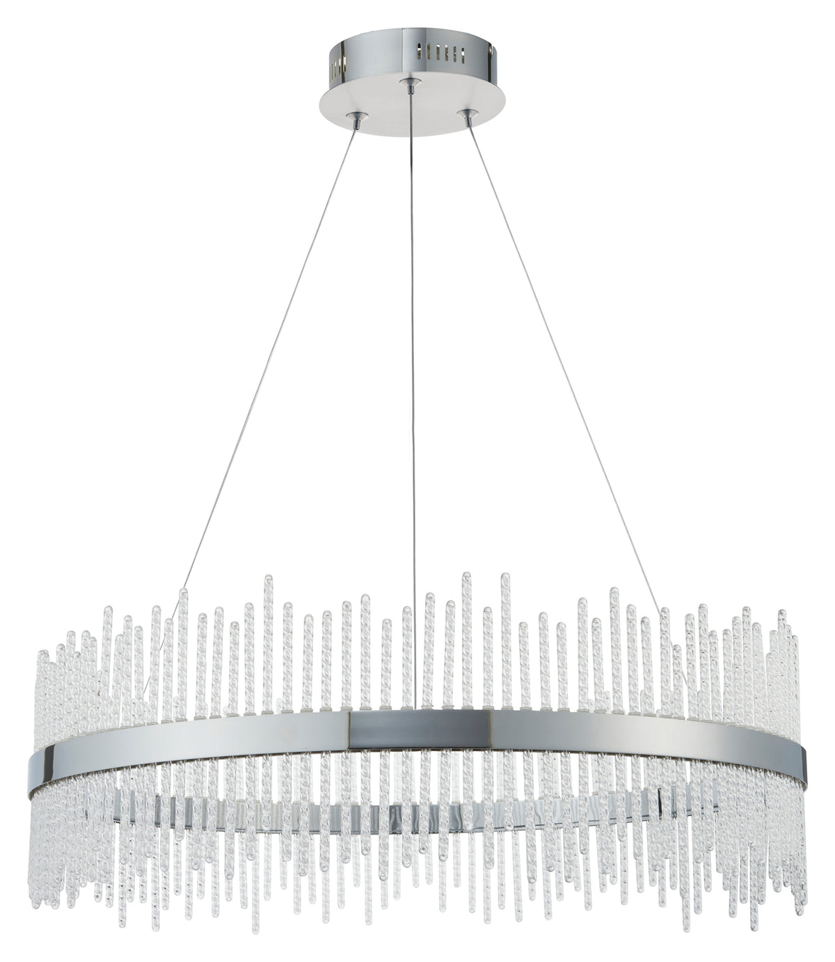Gallery Direct Avignon Medium Pendant Light Chrome, complete product view on a white background