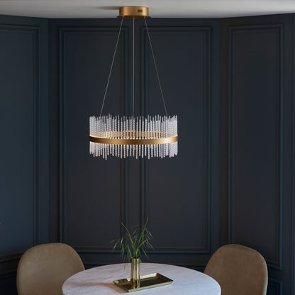 Gallery Direct Avignon Small Pendant Light Gold, styled in a room setting
