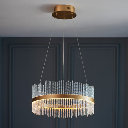 Gallery Direct Avignon Small Pendant Light Gold, styled in a room setting
