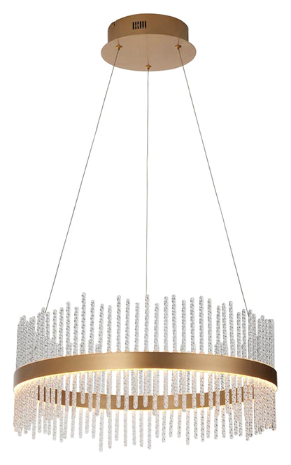 Gallery Direct Avignon Small Pendant Light Gold, complete product view on a white background