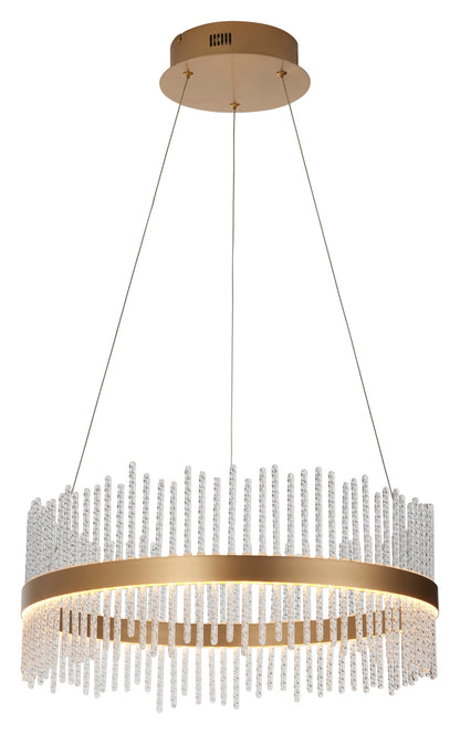 Gallery Direct Avignon Small Pendant Light Gold, complete product view on a white background