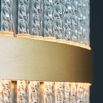 Gallery Direct Avignon Small Pendant Light Gold, close-up of the finish and design