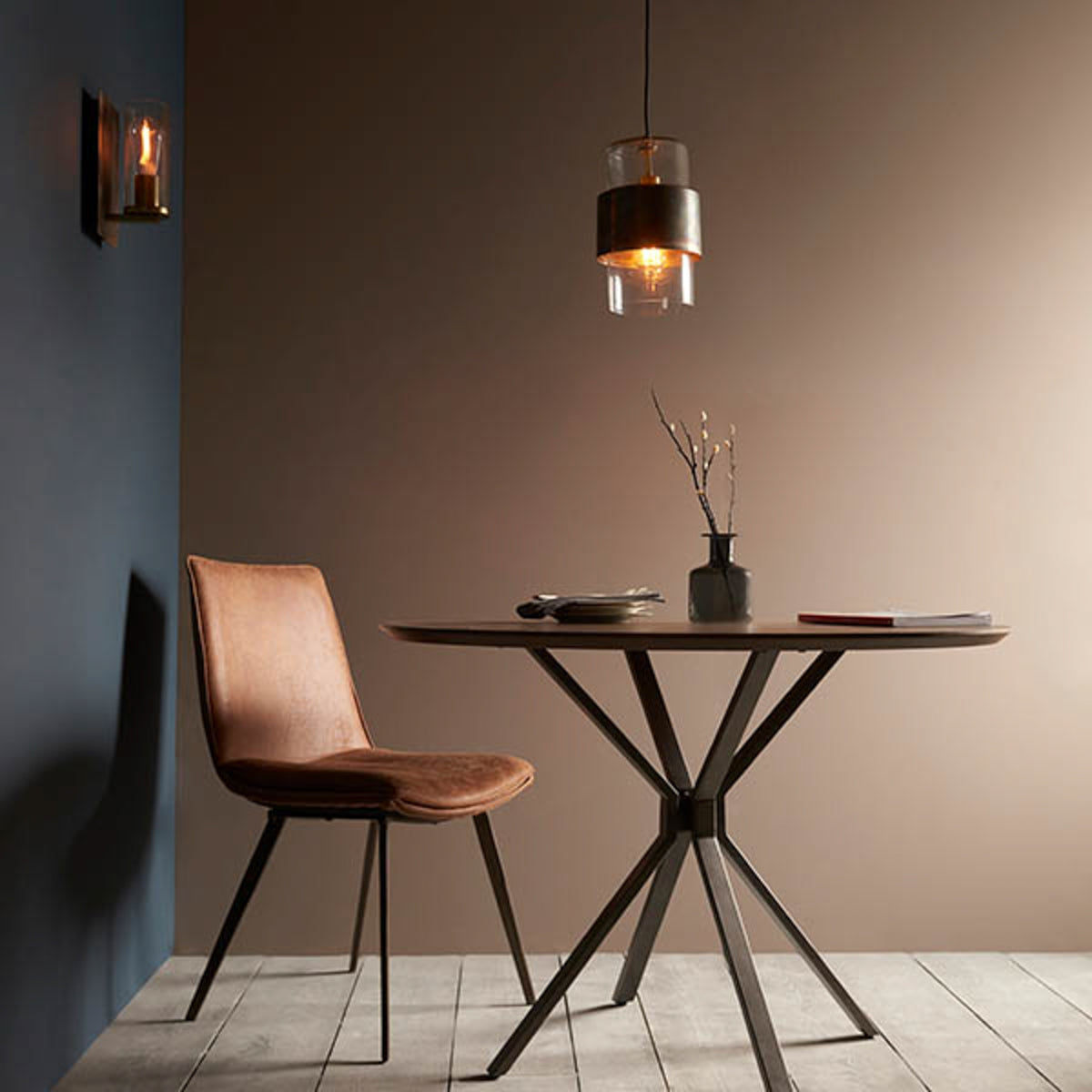 Gallery Direct Ayla Pendant Light Bronze, styled in a room setting
