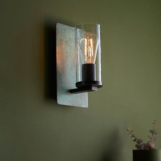 Gallery Direct Ayla Wall Light Bronze Verdigris, styled in a room setting