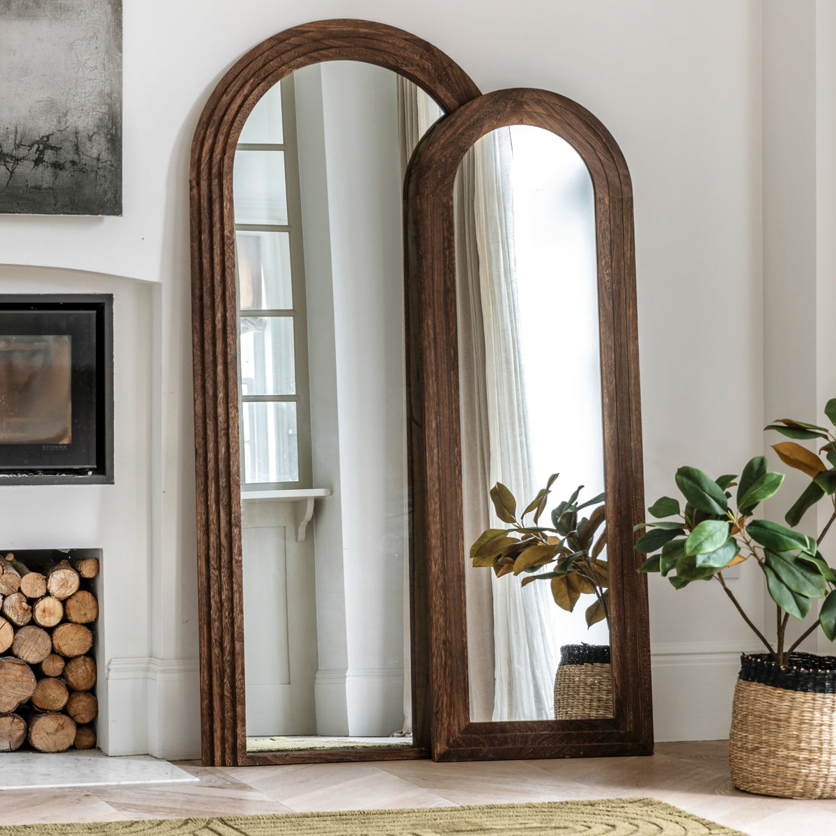 Gallery Direct Beaufort Mirror Dark displayed in a styled interior