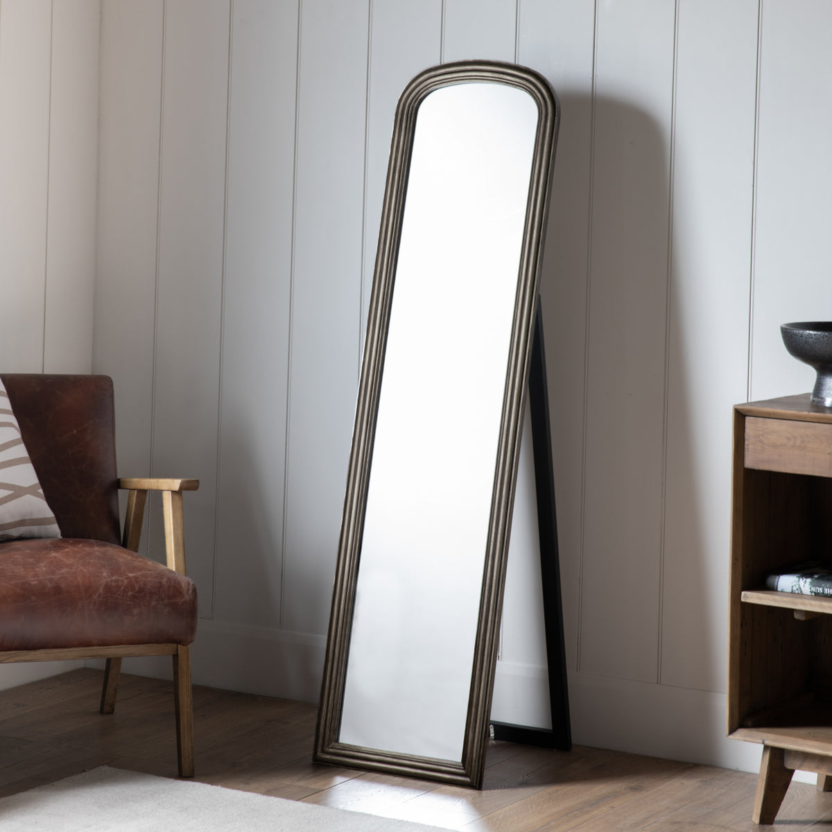 Gallery Direct Beck Cheval Brushed Brass displayed in a styled interior