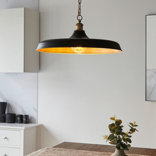 Gallery Direct Bellamy Pendant Lamp Matt Black, styled in a room setting