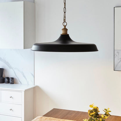 Gallery Direct Bellamy Pendant Lamp Matt Black, styled in a room setting