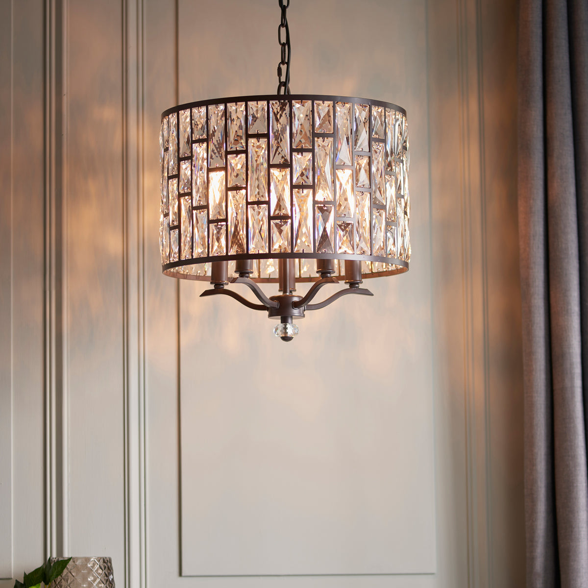 Gallery Direct Belle 5 Pendant Light, styled in a room setting