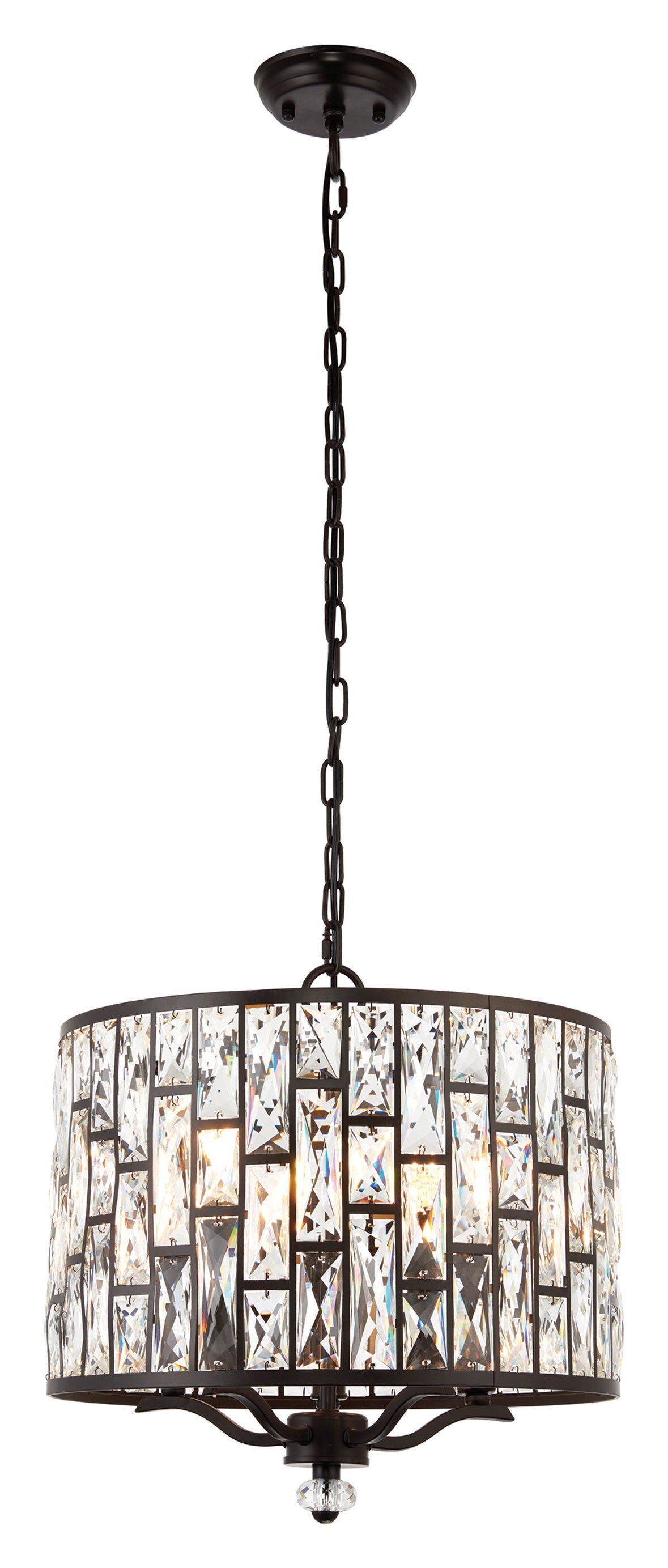 Gallery Direct Belle 5 Pendant Light, complete product view on a white background