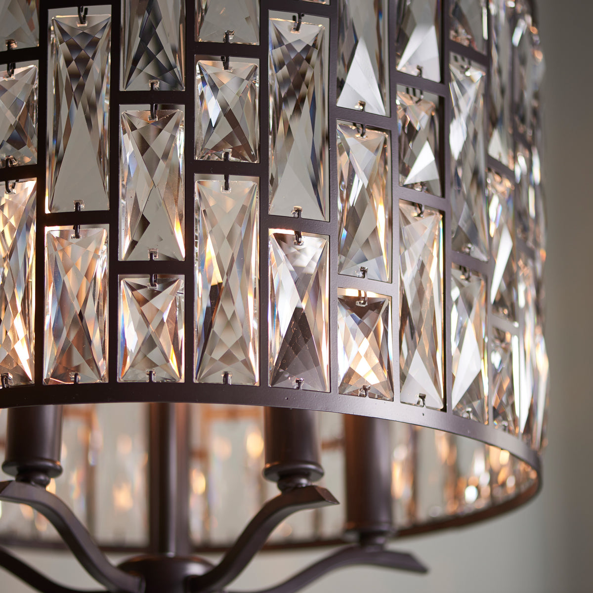 Gallery Direct Belle 5 Pendant Light, close-up of the finish and design