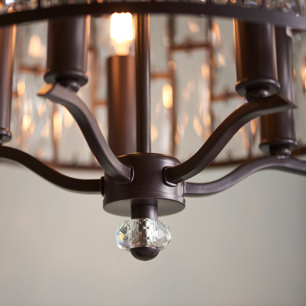 Gallery Direct Belle 5 Pendant Light, close-up of the finish and design