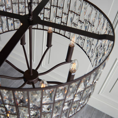 Gallery Direct Belle 8 Pendant Light, close-up of the finish and design