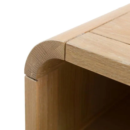 Gallery Direct Bibury 1 Drawer Bedside table with curved edges, 1 shelf and 1 lower drawer with rattan detail