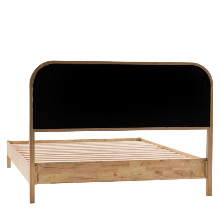Gallery Direct Bibury Double Bed constructed from oak and pine woods and veneers with a soft lime wash finish