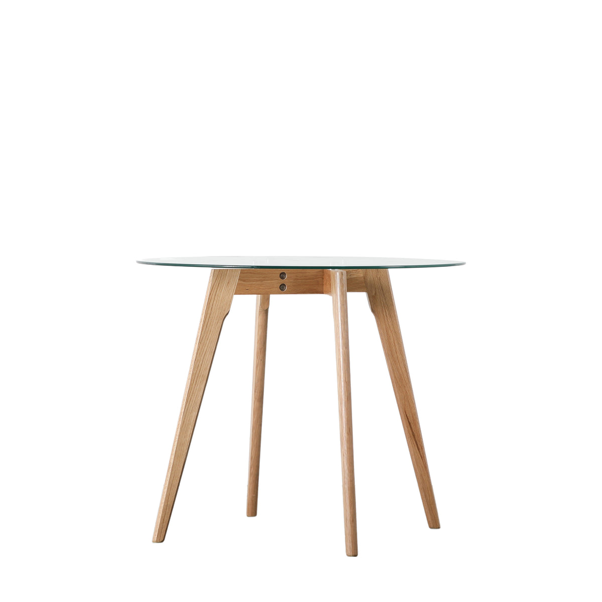 Gallery Direct Blair round dining table angled front product view