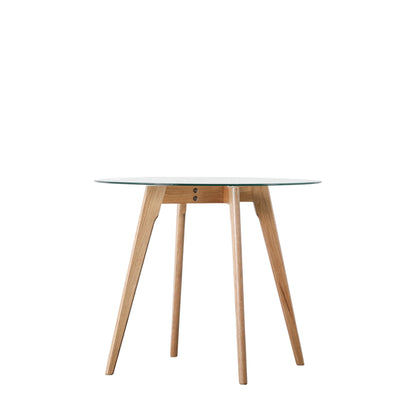 Gallery Direct Blair round dining table angled front product view