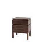 Gallery Direct Boho Retreat Bedside 2 Drawer Chest in Brown with Ethnic inspired inlaid pattern 