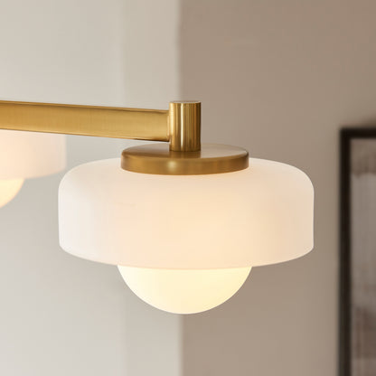 Gallery Direct Boss Ceiling Light Brushed Aged Brass, close-up of the finish and design