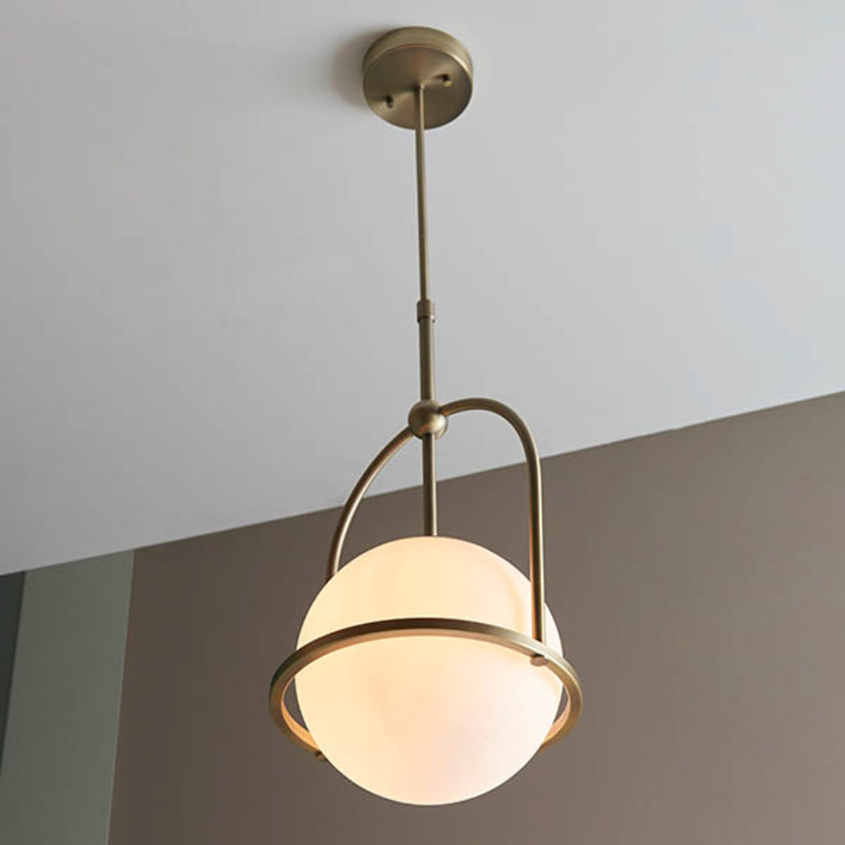 Gallery Direct Boston 1 Pendant light, styled in a room setting