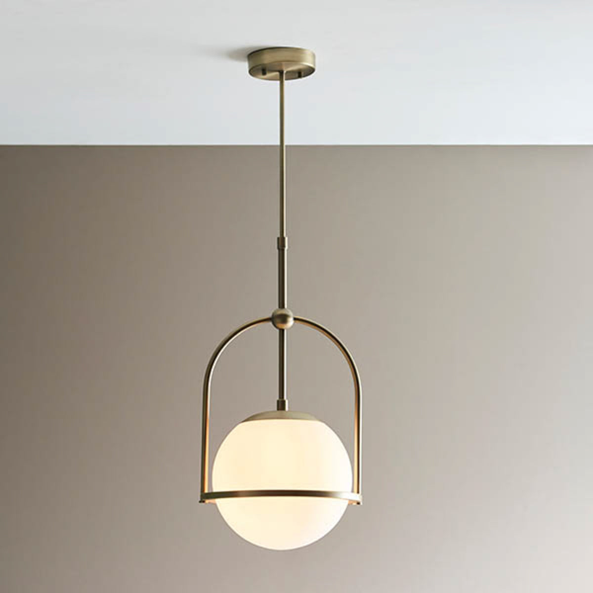 Gallery Direct Boston 1 Pendant light, styled in a room setting