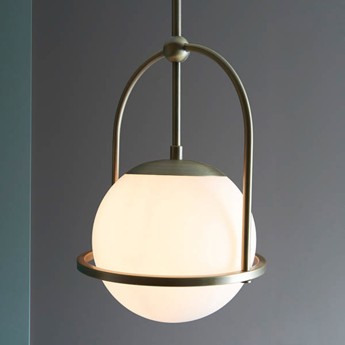 Gallery Direct Boston 1 Pendant light, close-up of the finish and design