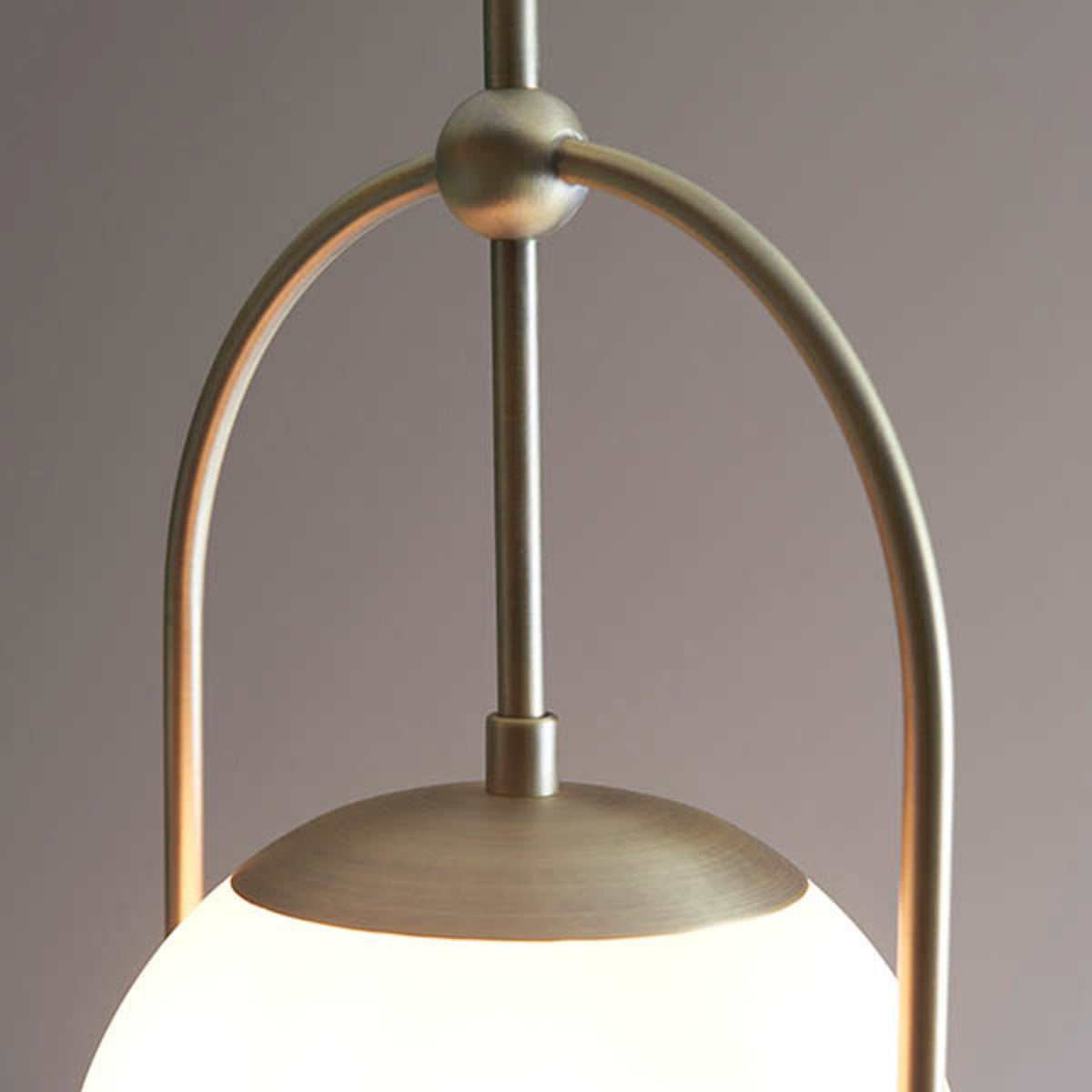 Gallery Direct Boston 1 Pendant light, close-up of the finish and design