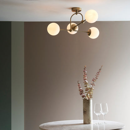 Gallery Direct Boston 4 Ceiling Light, styled in a room setting