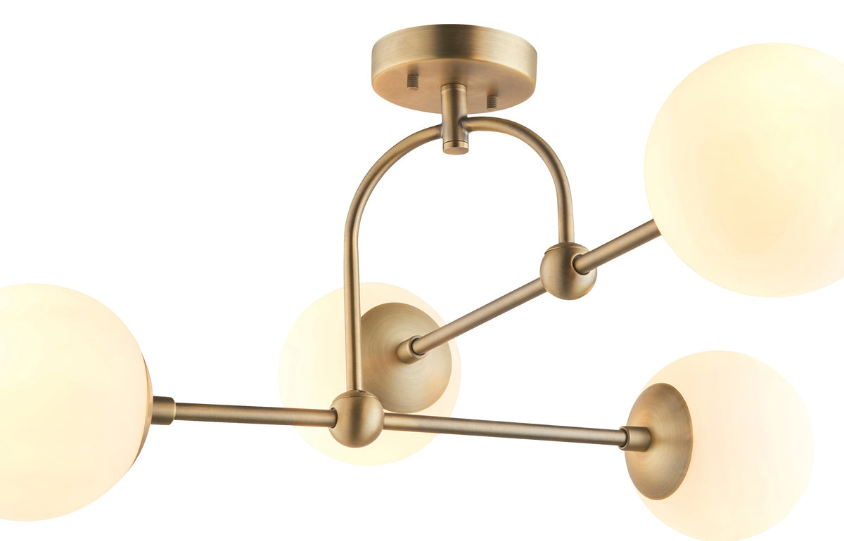 Gallery Direct Boston 4 Ceiling Light, complete product view on a white background