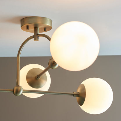 Gallery Direct Boston 4 Ceiling Light, close-up of the finish and design