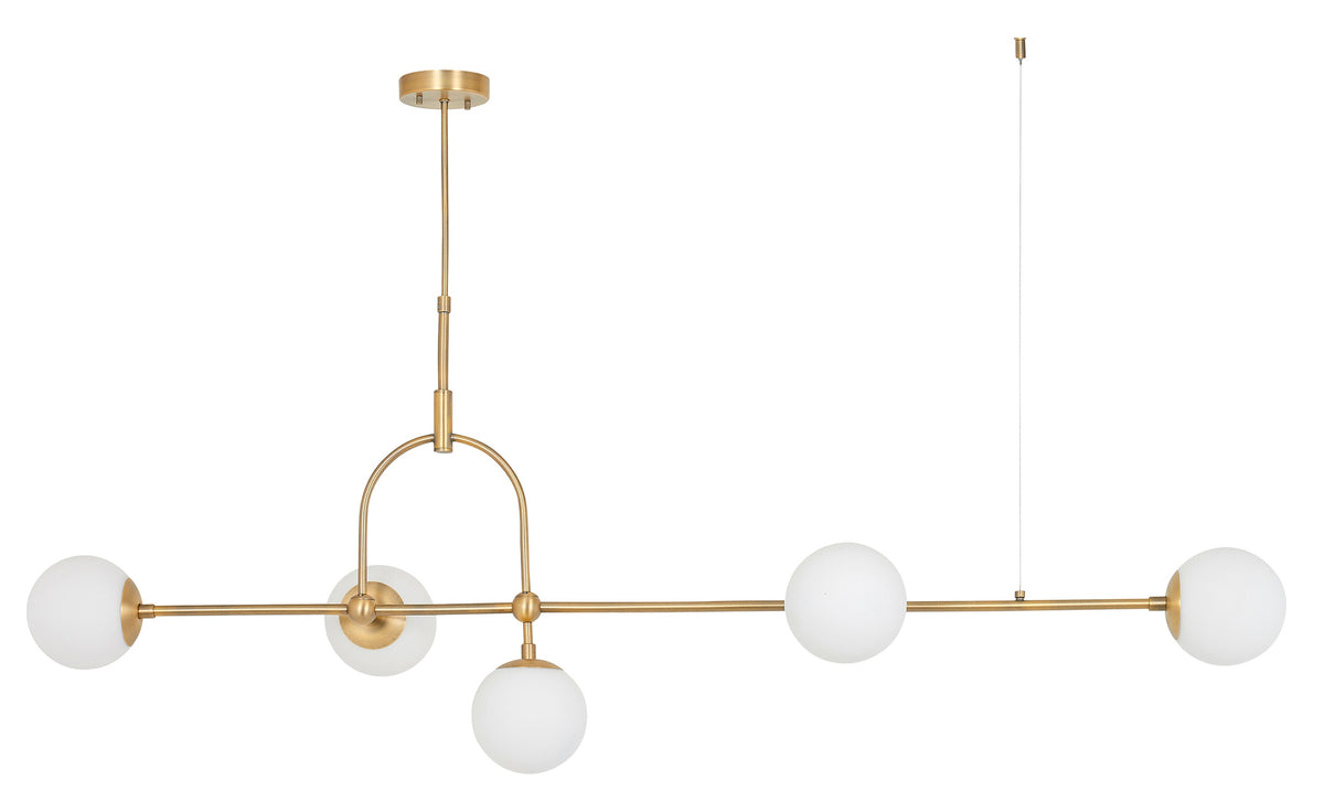 Gallery Direct Boston 5 Pendant Light, complete product view on a white background