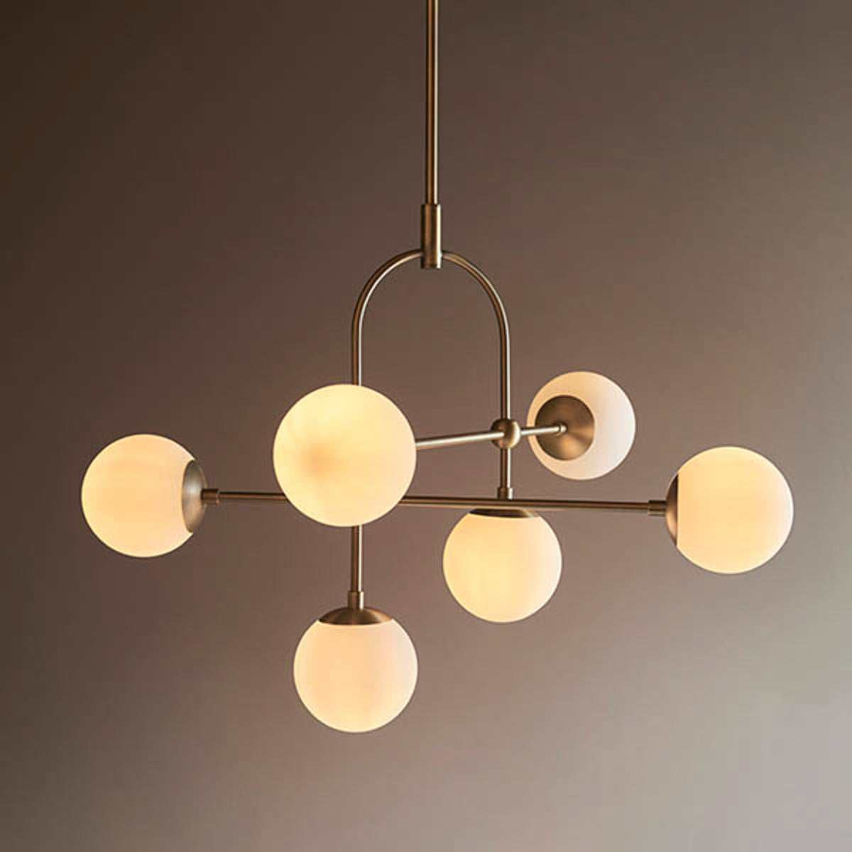 Gallery Direct Boston 6 Ceiling Light, styled in a room setting