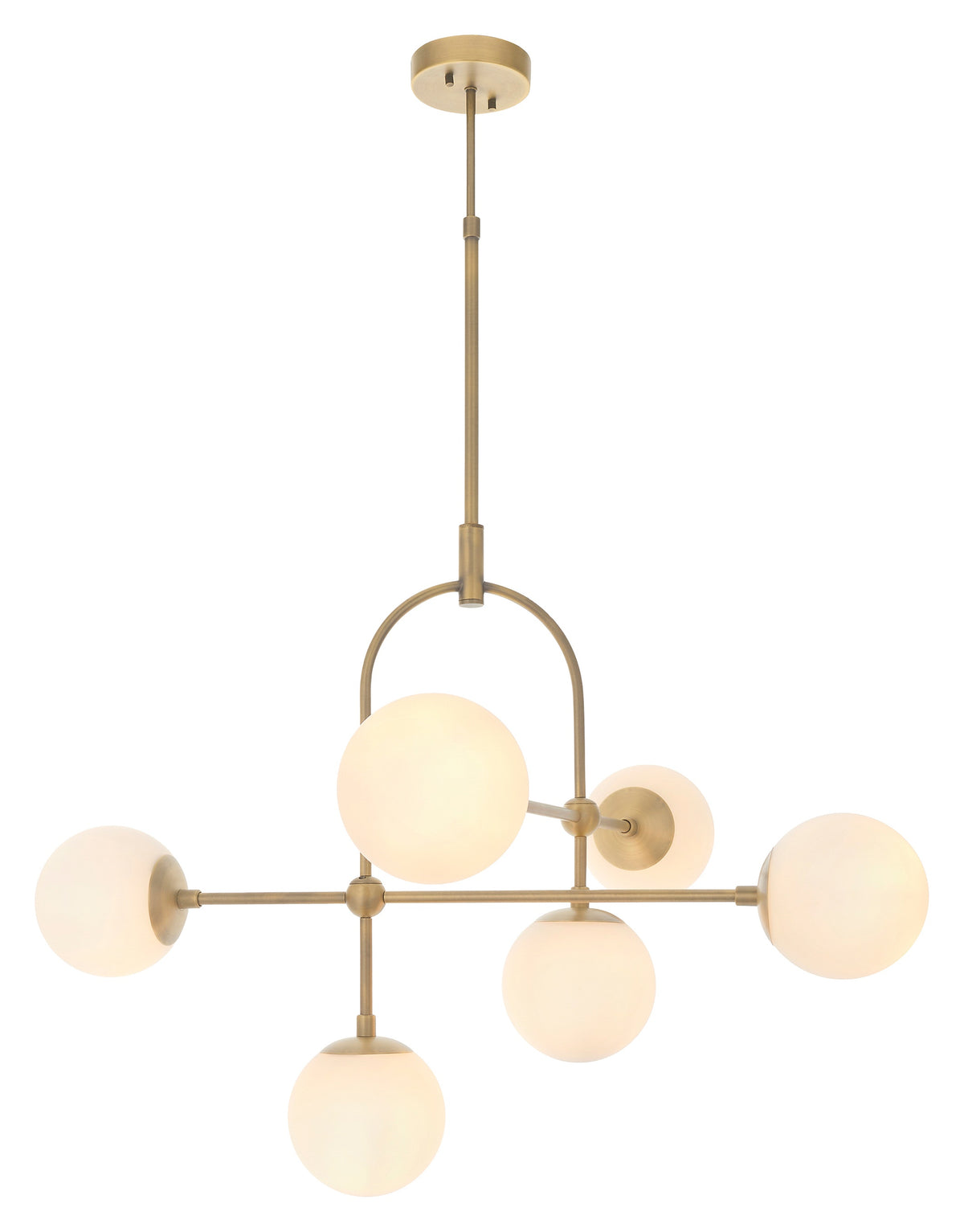 Gallery Direct Boston 6 Ceiling Light, complete product view on a white background