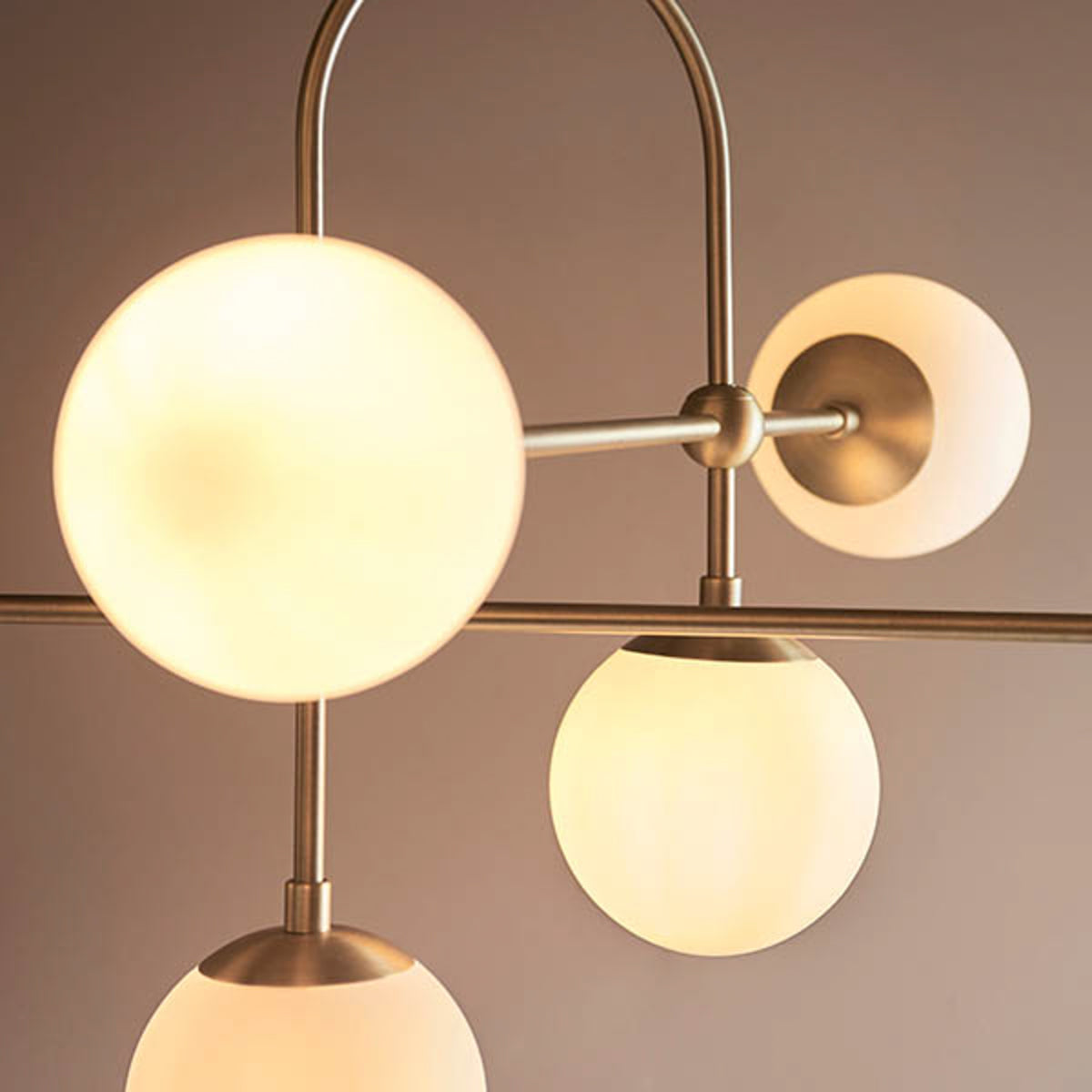 Gallery Direct Boston 6 Ceiling Light, close-up of the finish and design