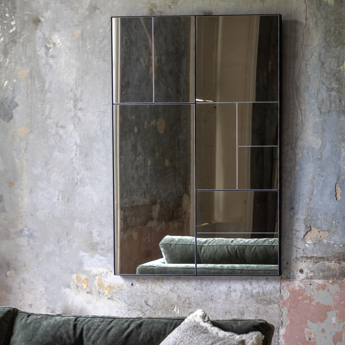 Gallery Direct Broadheath Mirror Black displayed in a styled interior