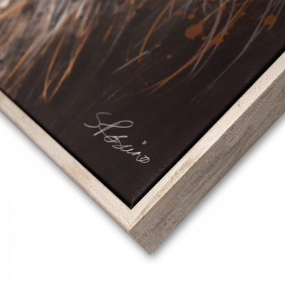 Gallery Direct Brodie Framed Canvas, close-up of the artwork and frame details