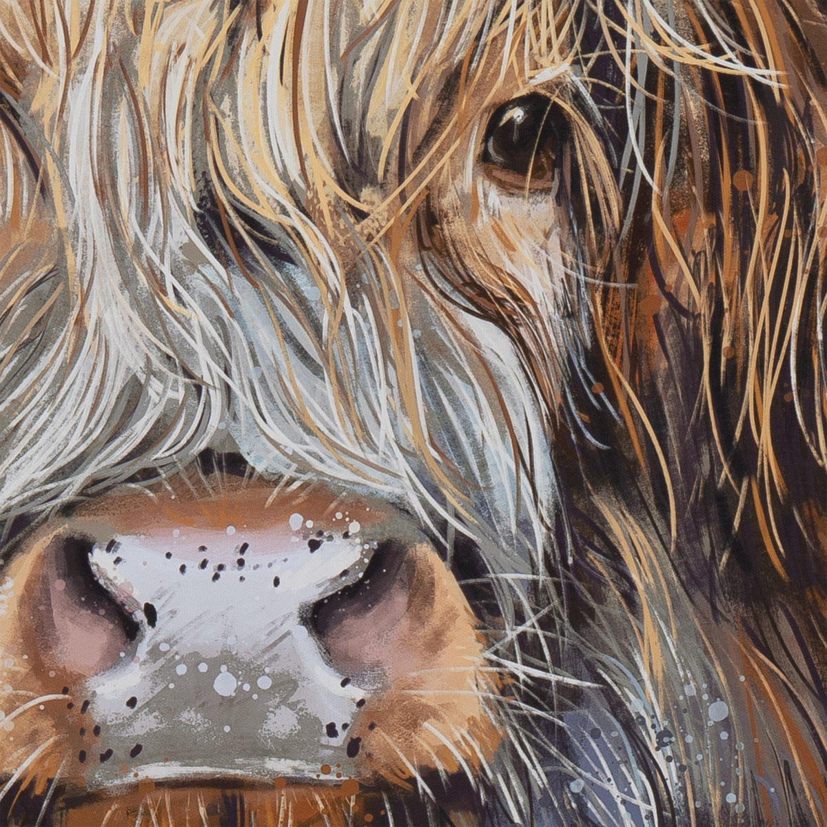 Gallery Direct Brodie Framed Canvas, close-up of the artwork and frame details