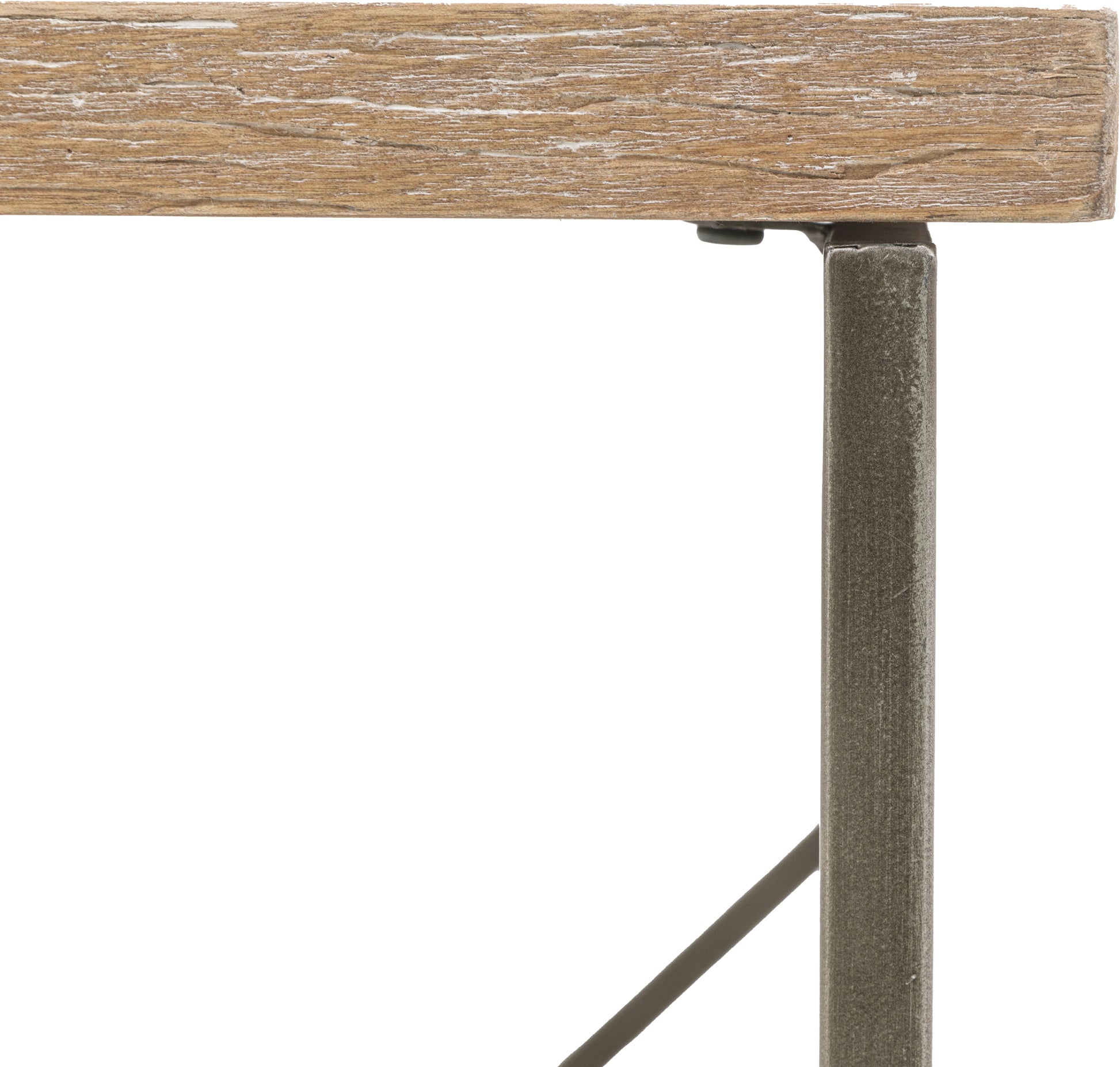 Gallery Direct Brogdale Side Table is constructed from a metal frame and warm wooden shelves