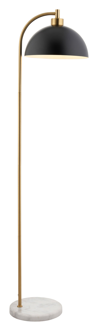 Gallery Direct Buchanan Floor Lamp Matt Black, complete product view on a white background