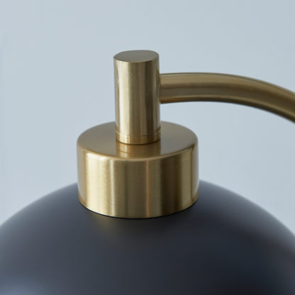 Gallery Direct Buchanan Table Lamp Matt Black, close-up of the finish and design