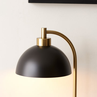 Gallery Direct Buchanan Table Lamp Matt Black, close-up of the finish and design