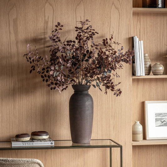 Gallery Direct Burgundy Eucalyptus Arrangement, styled in a supplier lifestyle setting
